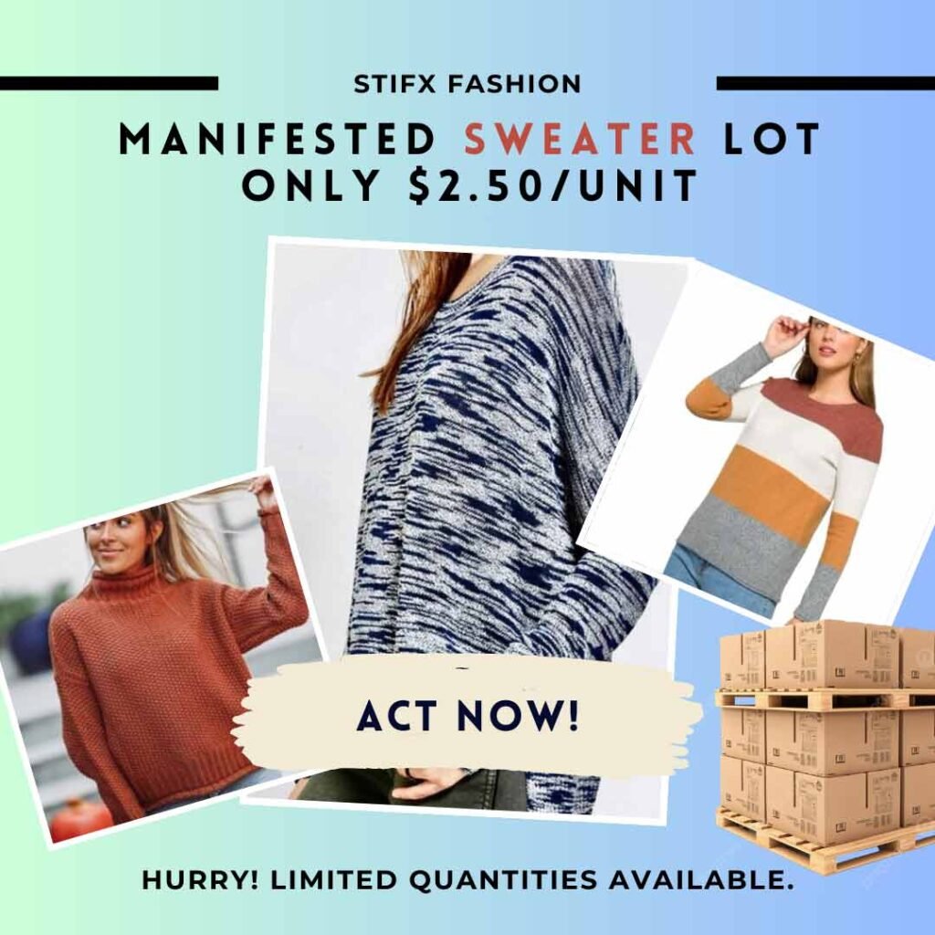 stitch fix manifested clothing pallet liquidation lots sweaters